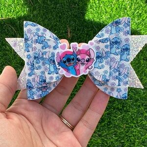 Blue and Pink Character Bow